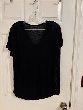Gap Sheer Short Sleeve Top - L